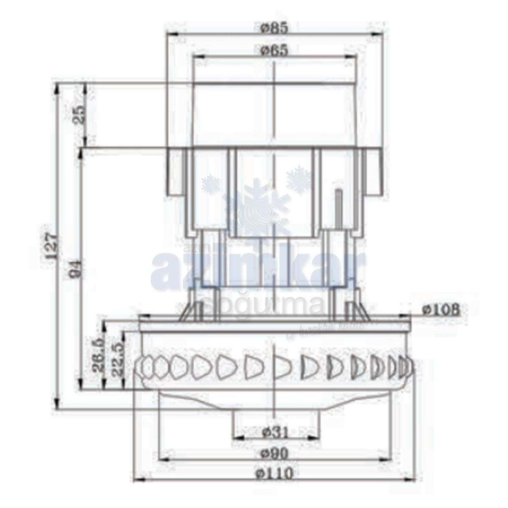 UNİCO CG-47 HD SÜPÜRGE MOTOR BAKIR SARGI 1200W