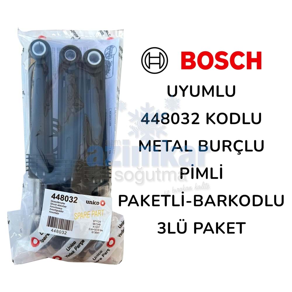 BOSCH 448032 AMORTİSÖR 3LÜ PAKETLİ BARKODLU PİMLİ