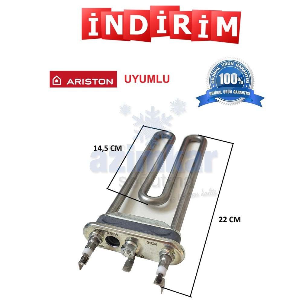 OÇM REZİSTANS ARİSTON DELİKLİ 1700W NO:142 TEK TERMİKLİ