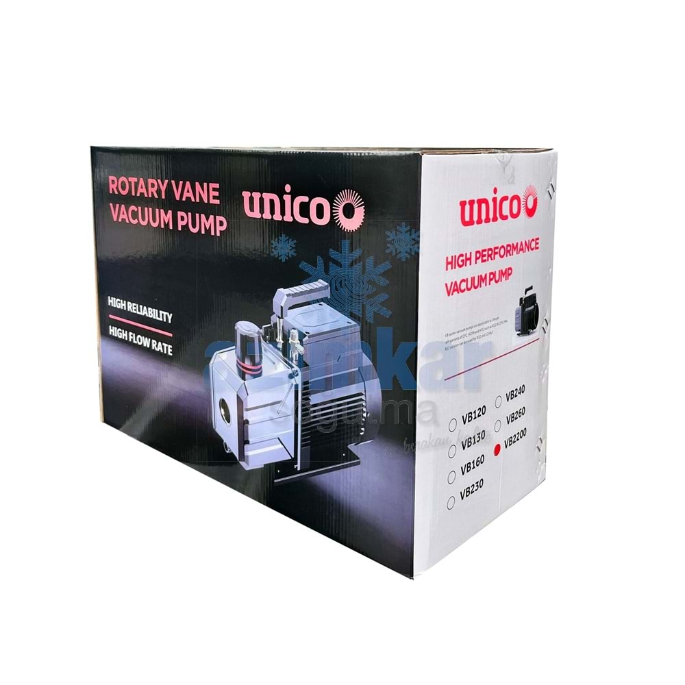 UNİCO VAKUM POMPASI VB2200 1-1/2 HP 20,5 M3 (340-407 L/min) ÇİFT KADEME
