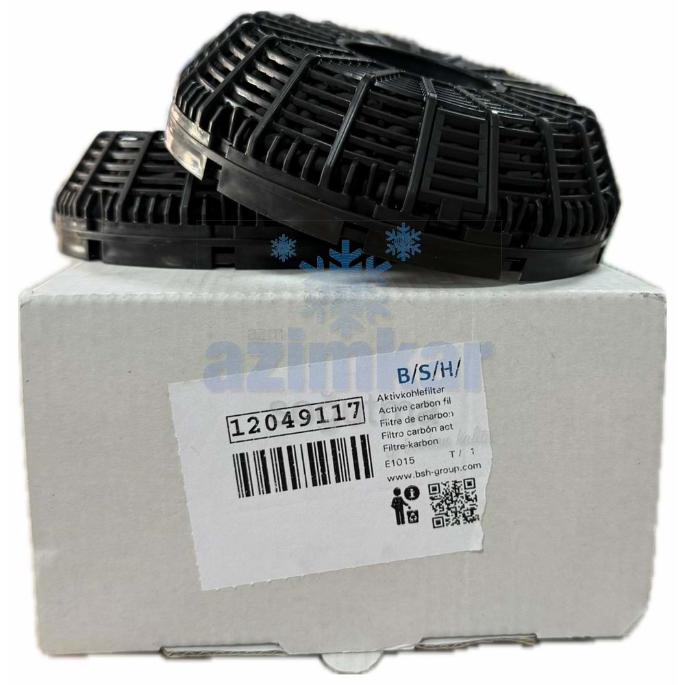 ASPRATÖR KARBON KÖMÜRLÜ FİLİTRE BOSCH ORJİNAL 12049117 12CM