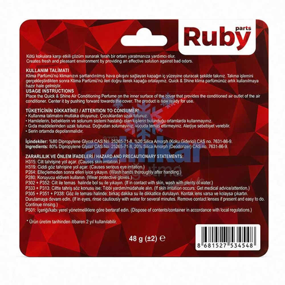 RUBY KLİMA KOKUSU