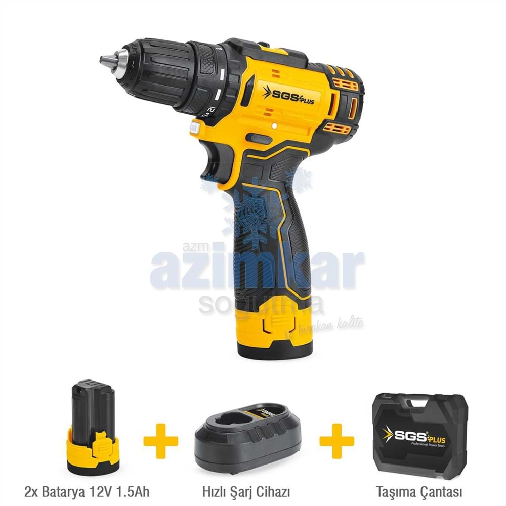 SGS 5146 AKÜLÜ VİDALAMA SETİ 12 VOLT (2*1.5 Ah)