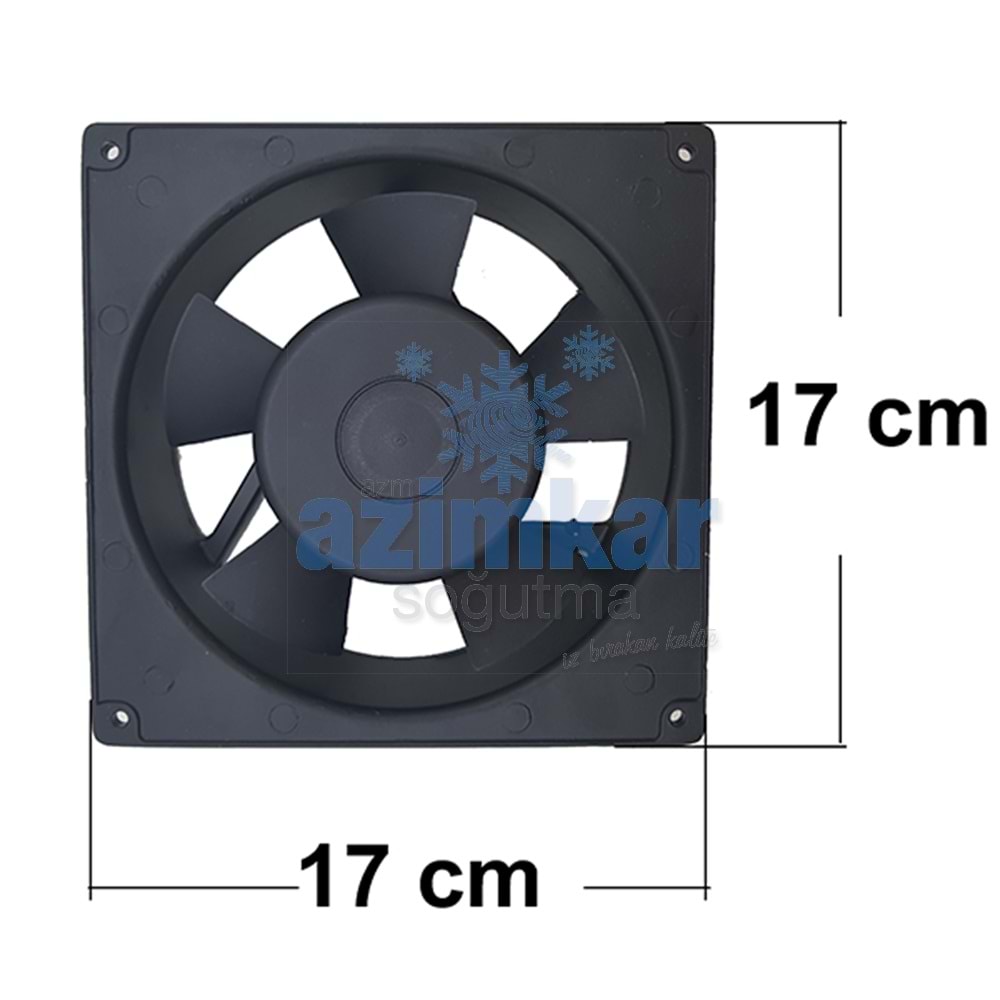 KARE FAN MOTORU 17X17 220V