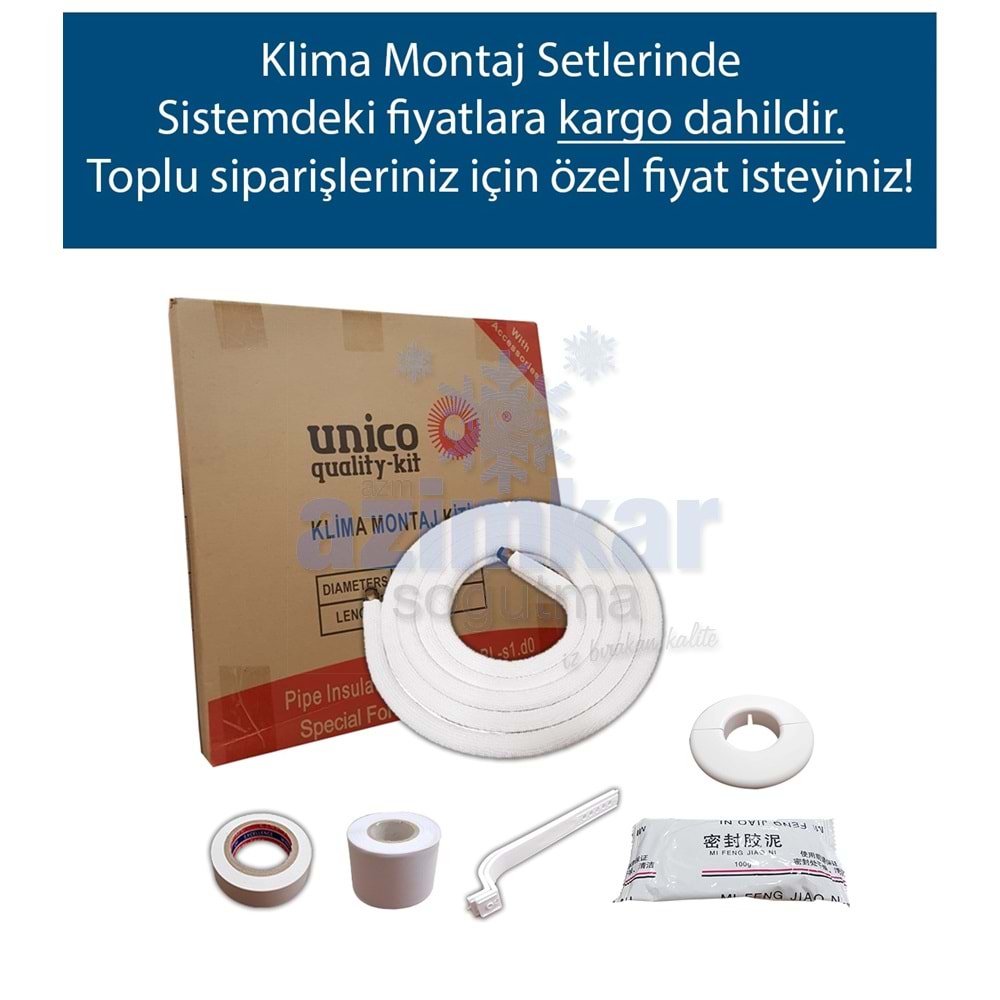 UNİCO 1/4-5/8 7 MT MONTAJ KİTİ AL-CU