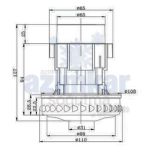 UNİCO CG-47 HD SÜPÜRGE MOTOR BAKIR SARGI 1200W
