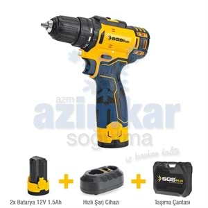 SGS 5146 AKÜLÜ VİDALAMA SETİ 12 VOLT (2*1.5 Ah)