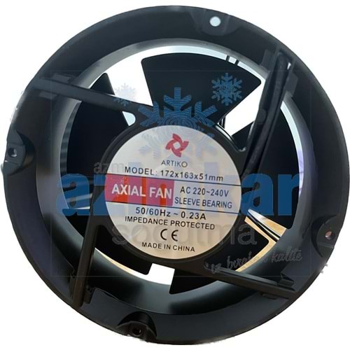 ARTİKO YUVARLAK FAN MOTORU 172x163x51 220 V 35W