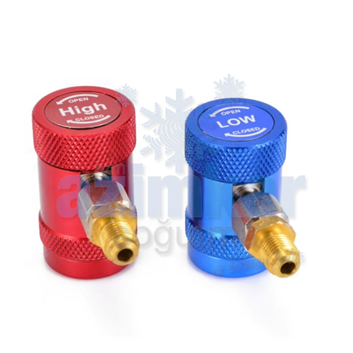 UNİCO OTO ARAÇ GAZ ŞARJ APARATI R1234YF MAVİ KIRMIZI SET ÇİFTLİ